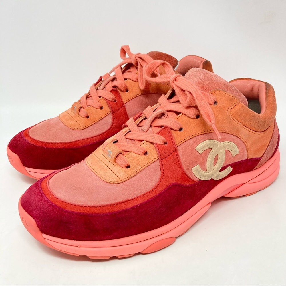 Chanel CC Suede Sneakers